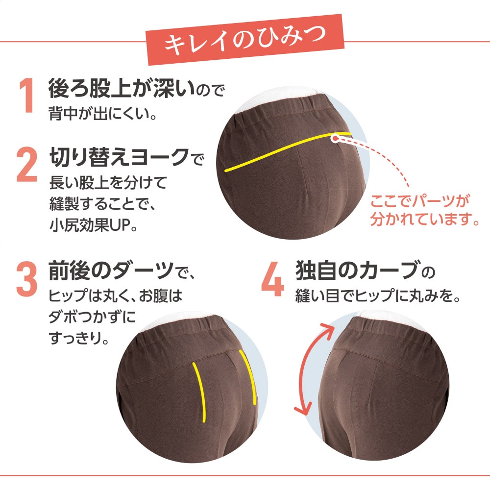 裏起毛スタイルをケアするパンツ(婦人)