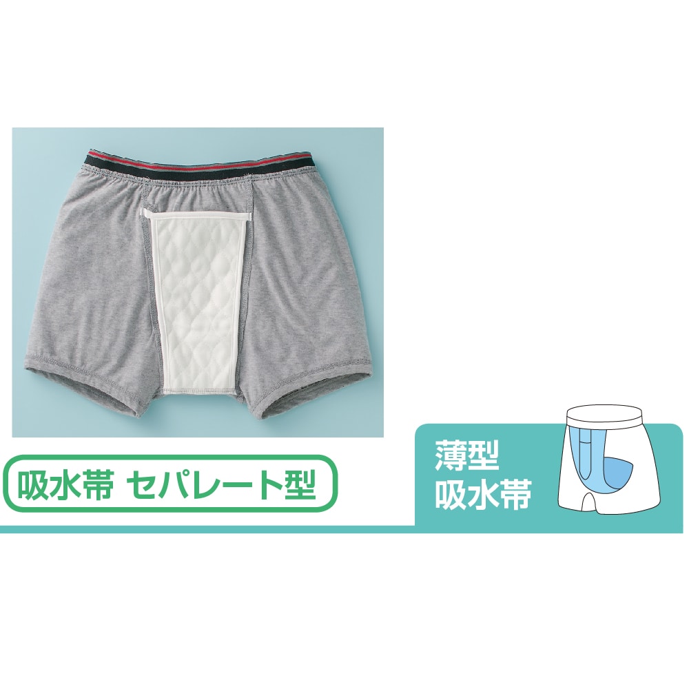 安心快適ボクサーブリーフ(2枚組)(紳士)(Ｍ グレー): 愛情介護 介護衣料 | ユニバーサルファッションと介護衣料の通販  【ケアファッションオンライン】 | 株式会社ケアファッション