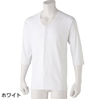 7分袖ホックシャツ(2枚組)(紳士)
