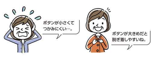 大きめボタンの使用イメージ
