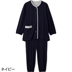 大きめボタンのびのびストレッチパジャマの別カラー画像